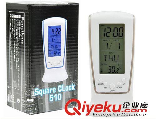 diy 創(chuàng)意禮品 創(chuàng)意禮品 帶藍(lán)屏背光萬年歷時(shí)鐘LED鬧鐘批發(fā) 地?cái)偀豳u 贈(zèng)品首先原始圖片3