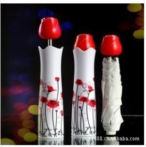 創(chuàng)意家居用品 創(chuàng)意禮品 玫瑰花雨傘廠家直銷 成人傘、雨衣 地攤熱賣 薄利多銷原始圖片2
