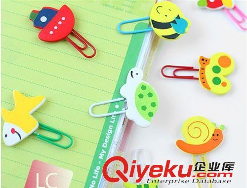 其他地?cái)傂∥锛?【月銷萬件】q082彩繪可愛卡通木質(zhì)回形針 格子鋪貨源 一件也批發(fā)原始圖片2