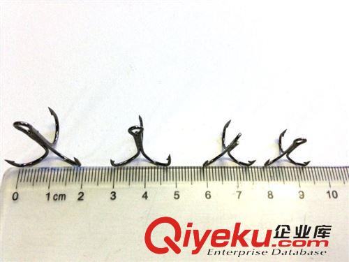 魚鉤 散裝鰱鳙三錨鉤/高碳倒刺三本鉤/三扎魚鉤/路亞鉤/漁具 垂釣原始圖片3