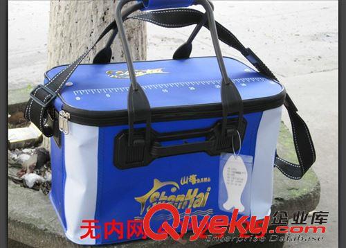 魚護(hù)/魚鎖 大號40*25*25雙色無內(nèi)網(wǎng) 帶手提EVA防水折疊水桶活魚簍釣魚水桶原始圖片2