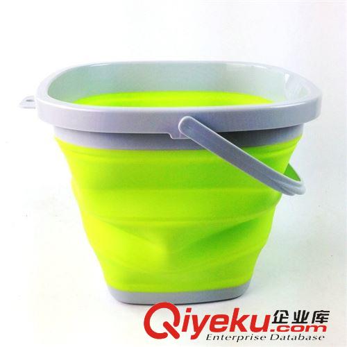 魚護/魚鎖 四方型折疊水桶 便攜式洗車打水桶 魚簍磯釣桶餌料桶漁具垂釣用品