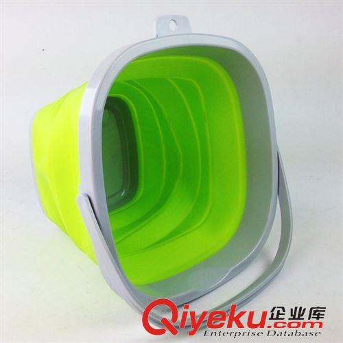 魚護/魚鎖 四方型折疊水桶 便攜式洗車打水桶 魚簍磯釣桶餌料桶漁具垂釣用品原始圖片3