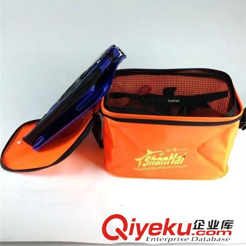 魚護/魚鎖 EVA帶內加網背帶36*24*24可折疊活魚簍磯釣釣箱餌料筒釣魚水桶原始圖片2