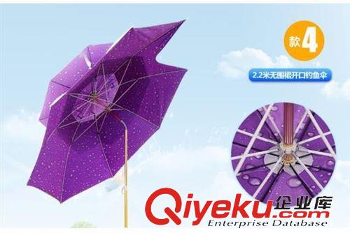 雨傘/雨衣/ 2.2米釣魚傘 土豪金防曬傘 涂銀防紫外線 防魚 雙層透氣 雨傘漁具原始圖片2