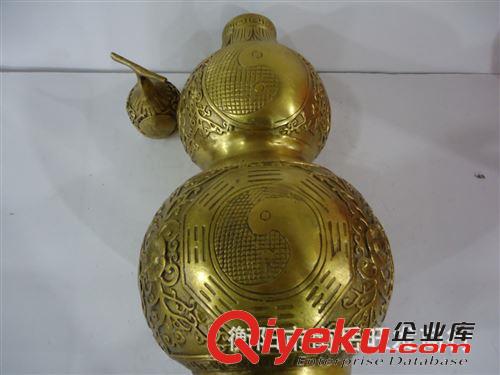 銅器類 廠家供應(yīng)鎮(zhèn)宅辟邪銅葫蘆 八卦圖 高32CM