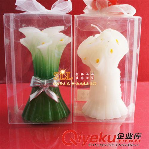 婚慶系列 廣告促銷禮品 仿真花工藝蠟燭 情人節(jié)小禮物 蝴蝶百合蠟燭原始圖片3