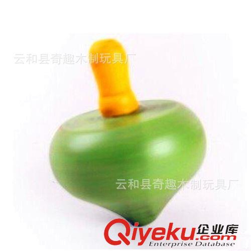 益智，嬰幼兒早教 供應云和奇趣益智玩具 大水果陀螺玩具彩色木質陀螺玩具 地攤玩具原始圖片2