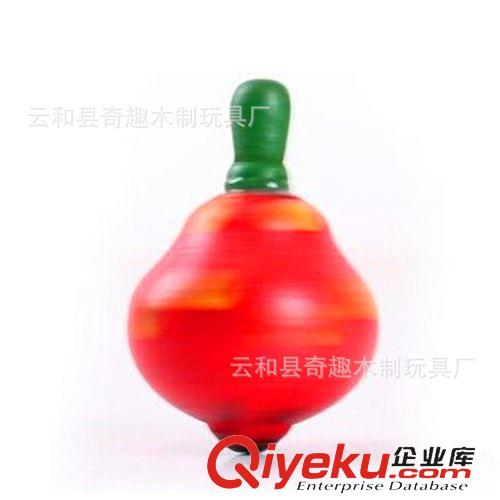 益智，嬰幼兒早教 供應云和奇趣益智玩具 大水果陀螺玩具彩色木質陀螺玩具 地攤玩具原始圖片3