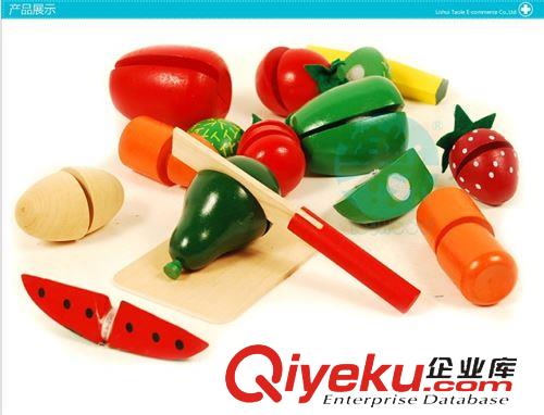 兒童過家家 凱燁木制桶裝水果切切看 QQ-3210 益智動手玩具過家家玩具批發(fā)原始圖片3