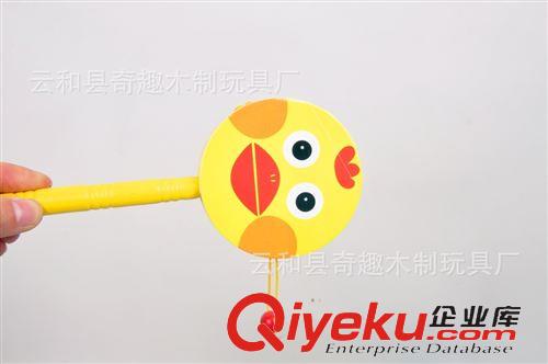 鋼片琴、敲琴、搖鈴 熱賣新款彩色木制拔浪鼓 動物水果撥浪鼓響鼓 嬰兒傳統益智撥浪鼓原始圖片3