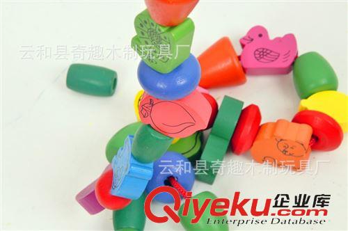 串珠、繞珠 小額混批 木制益智玩具 南瓜桶裝串珠 數字字母 動物串珠 串串樂原始圖片3