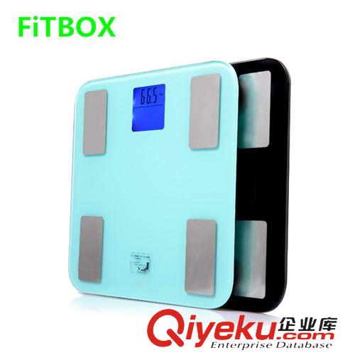 体重秤 厨房称 FITBOX 人体脂肪称 脂肪秤 双行屏幕 蓝色背光 脂肪测量仪