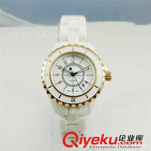 禮品手表 新款時尚韓版手表 陶瓷女表時裝表羅馬女士白色防水手表批發(fā)原始圖片2
