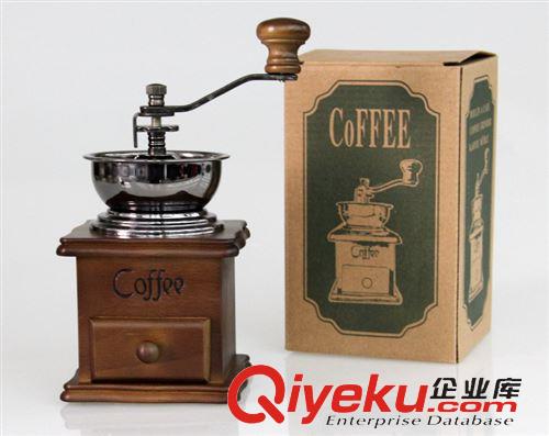 日用品 復(fù)古原木手搖咖啡豆磨豆機(jī) 家用手動研磨機(jī)粉碎機(jī) 小型磨粉咖啡機(jī)