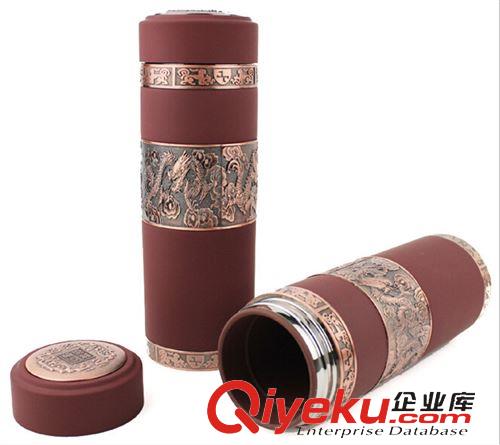 養生保溫杯 紫砂保健保溫杯gd定制廣告禮品真空保溫紫砂杯會銷禮品杯子