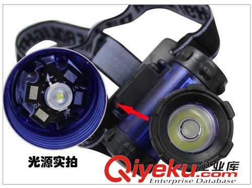 野營頭燈 戶外應急大功率3WLED強光頭燈夜釣魚抓 一檔開關7號電池 6617頭燈原始圖片2