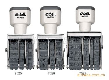 號(hào)碼機(jī)／標(biāo)價(jià)機(jī)／數(shù)字印章／日期印章 得力 7527 日期印章
