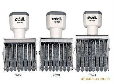 號碼機／標價機／數字印章／日期印章 得力7524號碼機  八位號碼印  號碼機原始圖片2