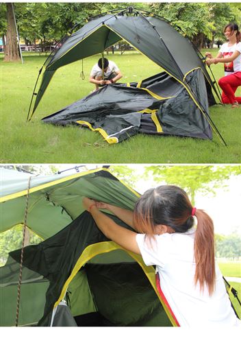 戶(hù)外運(yùn)動(dòng)用品 愛(ài)伯特3-4人自動(dòng)帳篷 戶(hù)外露營(yíng)雙層自動(dòng)快開(kāi)帳篷 抗暴雨防風(fēng)原始圖片2