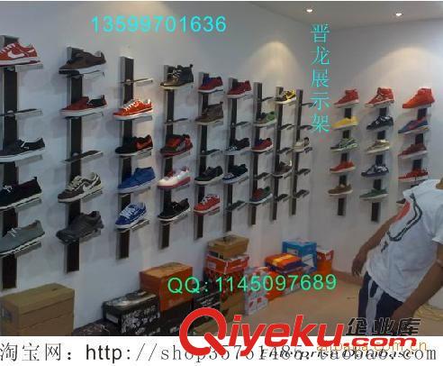 鞋架鞋墻系列 新款戶外立柱金屬烤漆型精品鞋服專賣店陳列架展示架賣場道具