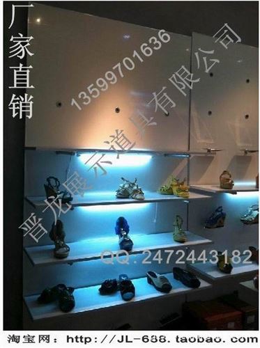 鞋架鞋墻系列 新穎金屬烤漆立柱靠墻可上下活動(dòng)式戶外休閑專賣店鞋子陳列架定制