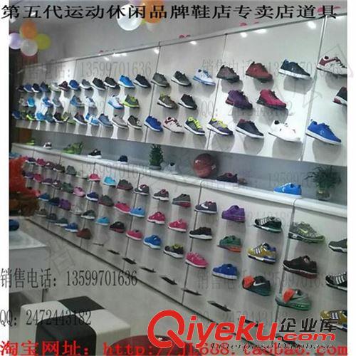 鞋架鞋墻系列 泉州貨架公司定做運動鞋架 玻璃鞋架/服裝展示架道具/鞋墻/靠墻架原始圖片2