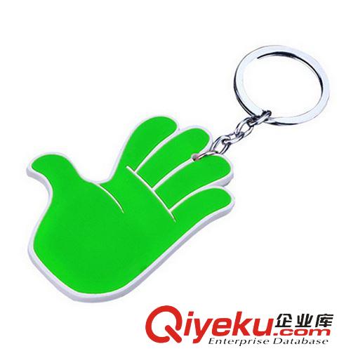 硅膠鑰匙配飾 手掌形硅膠鑰匙扣 單色/多色/印刷鑰匙扣 帶五金圈硅膠鑰匙吊飾原始圖片3