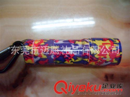 迷彩色產品 【廣告促銷禮品】精美手電筒 促銷大功率手電筒加工包花 手電筒原始圖片2
