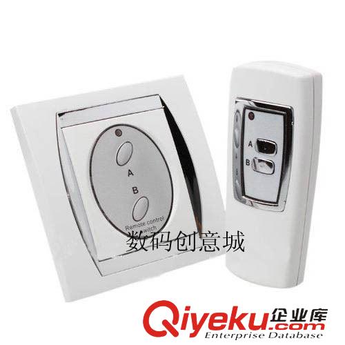遙控開關(guān) 2路遙控電源開關(guān) 墻壁面板 2鍵 按扭 數(shù)碼無線遙控開關(guān)