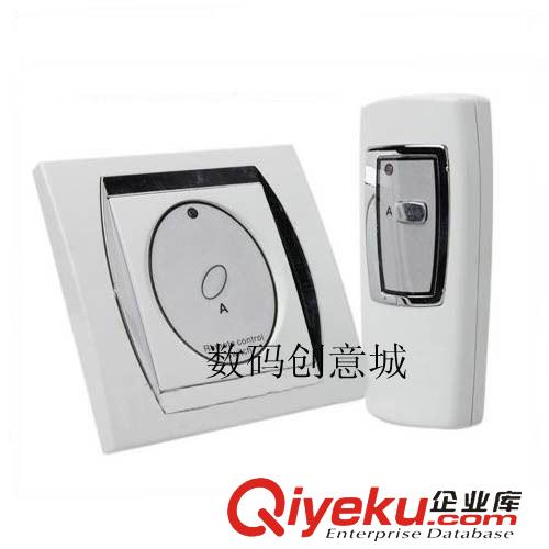 遙控開關 單路遙控電源開關 數(shù)碼無線 手動按扭 1路 墻壁面板開關