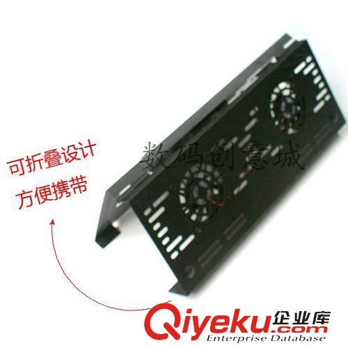 筆記本散熱器 718 折疊散熱底座 筆記本散熱支架 USB供電 3風扇 金原始圖片2