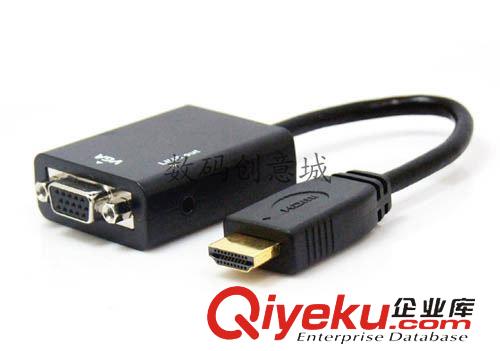 影音電器配件 高清HDMI轉VGA轉換器 HDMI公轉VGA母轉換線 轉接頭 帶音頻線原始圖片3