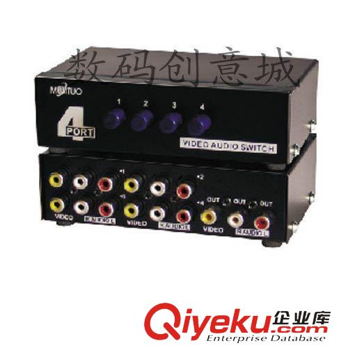 轉(zhuǎn)換器、切換器 三進(jìn)一出音視頻切換器 AV信號(hào)切換器 AV分配器(送AV線一