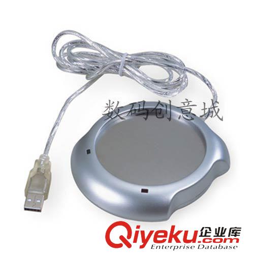 USB暖手鼠標(biāo)墊 USB夜光時(shí)鐘萬年歷電熱杯墊 多功能保溫碟加熱座恒溫 帶HUB保溫碟