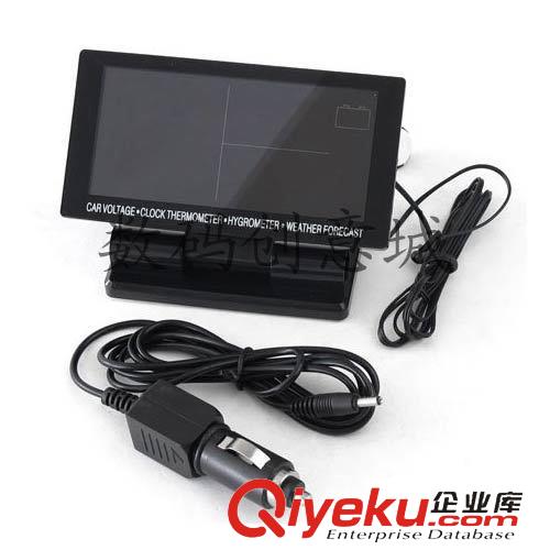 溫濕度計 四合一汽車電子溫度計 車載溫濕度計 車用電壓計電子時鐘原始圖片2