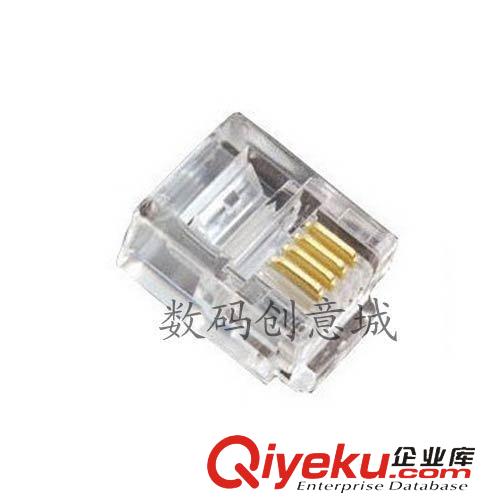 水晶頭 全新RJ11水晶頭 2芯電話(huà)水晶頭 電話(huà)線(xiàn)水晶頭