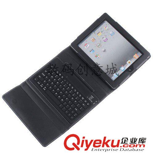 平板電腦保護套 蘋果 ipad 1/2 無線藍(lán)牙鍵盤皮套 支架型皮套 平板電腦保護套原始圖片2