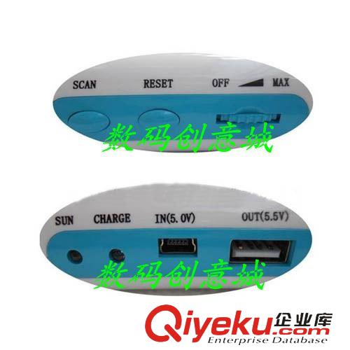 手電筒、手握式電筒 T-002太陽能6LED燈手電筒 3合1帶收音機 移動電源原始圖片3