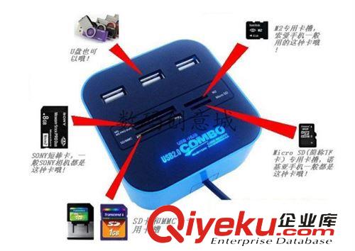 USB HUB COMBO 3口HUB集線器 多功能讀卡器 USB分線器 HUB轉換器/擴展器
