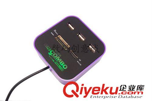 USB HUB COMBO 3口HUB集線器 多功能讀卡器 USB分線器 HUB轉換器/擴展器原始圖片3