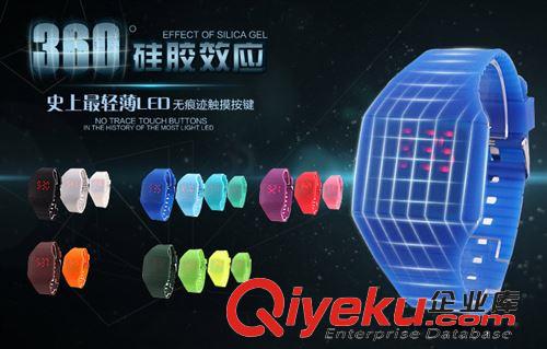 PU超薄觸屏LED手表 PU超薄觸屏LED表原始圖片2
