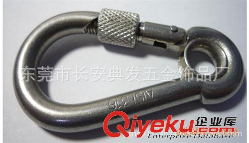 登山扣 廠家供應 8#不銹鋼彈簧扣+4.0mm不銹鋼絲繩  質(zhì)量保證原始圖片2