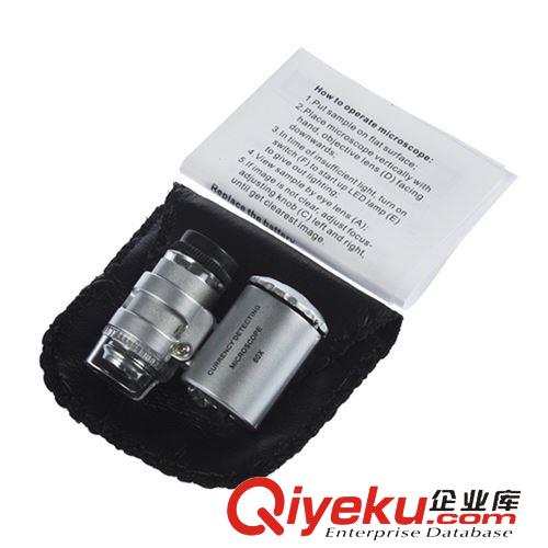 熱銷外貿產品 工廠直銷 帶驗鈔燈 LED燈 9882迷你小顯微鏡 60倍 放大鏡原始圖片3