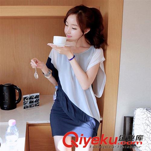 2015新款上市 2015夏季新款歐美女裝收腰包臀圓領(lǐng)歐洲站連衣裙大碼gd品牌女裝原始圖片2