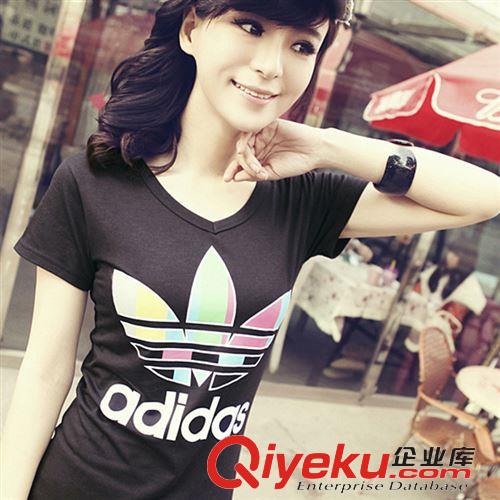 情侶裝 2015夏裝新品韓版情侶裝 短袖圓領套頭 圖案箭靶印花時尚T恤批發