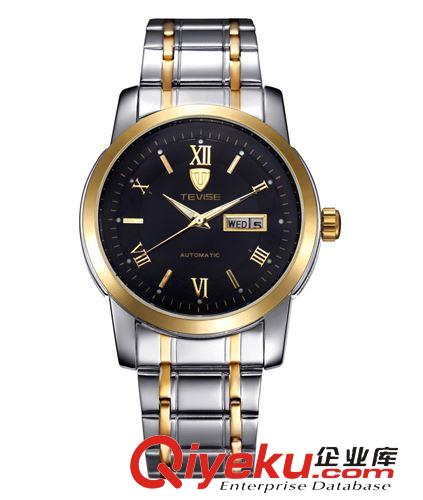 特威斯 瑞士正品特威斯tevise男式全自動(dòng)機(jī)械透底雙歷男士商務(wù)防水男表原始圖片3