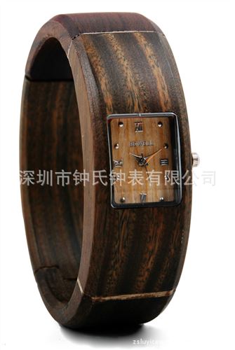 全木手表 tr木材制手鐲，木首飾產品，時尚芳香女性飾品手表