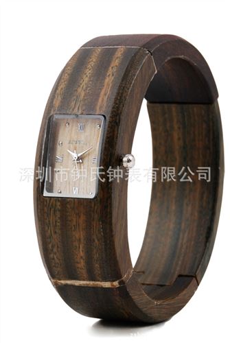 全木手表 tr木材制手鐲，木首飾產品，時尚芳香女性飾品手表