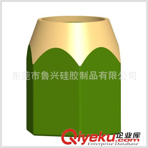 文具類 表面可印刷時尚六邊形鉛筆筆筒 硅膠筆筒原始圖片3